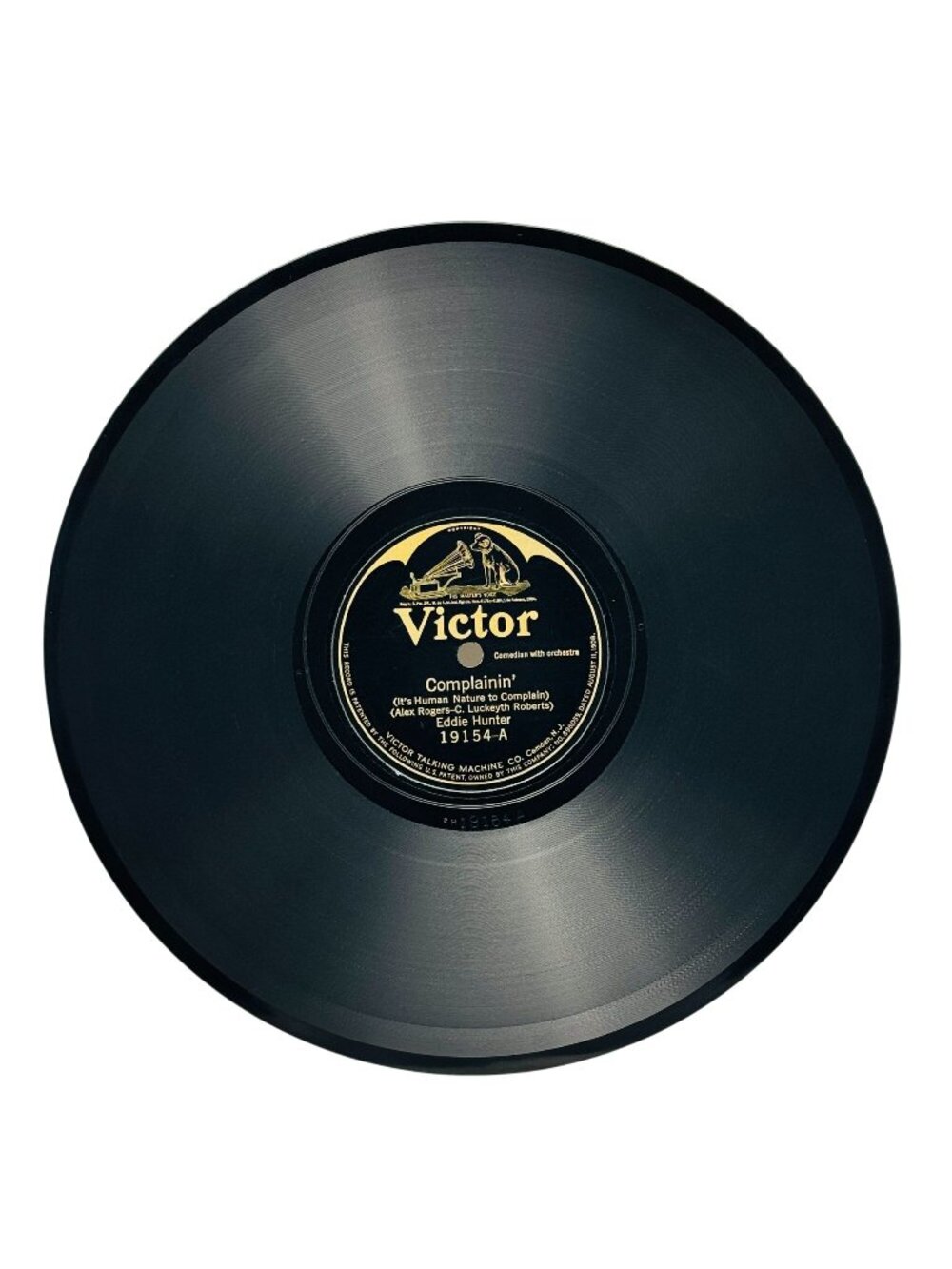 Eddie Hunter Complainin / I Got 10-Inch Shellac Records 78 RPM Victor 19154 EX